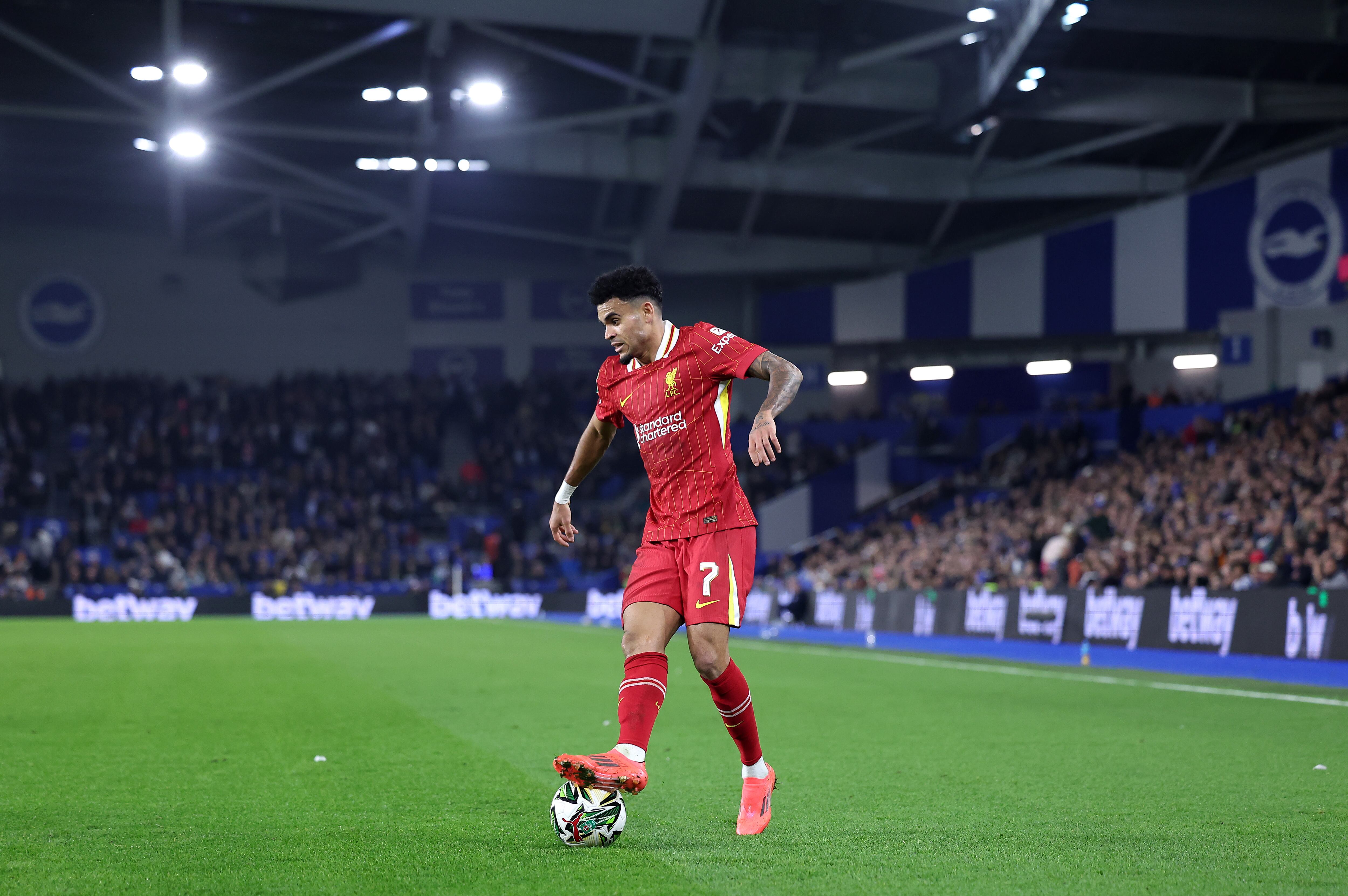 Luis Díaz, atacante colombiano del Liverpool. (Photo by Alex Davidson/Getty Images)