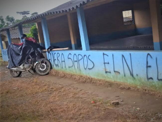 Denuncian grafitis amenazantes en un resguardo indígena en El Tambo, Cauca