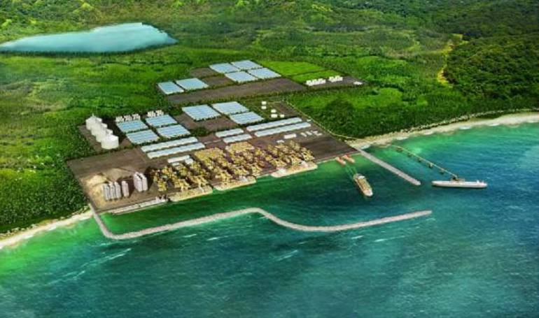 Imagen del proyecto portuario de Necoclí.