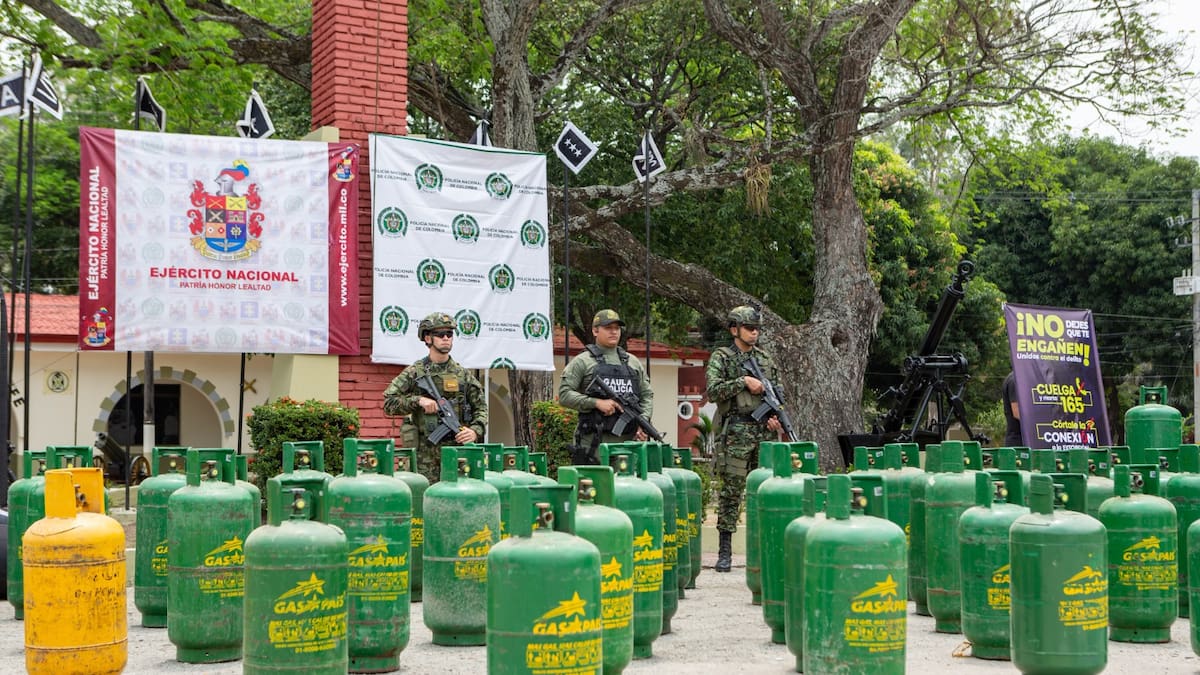 En el Huila incauta 61 cilindros de gas hurtados en área rural de Tello