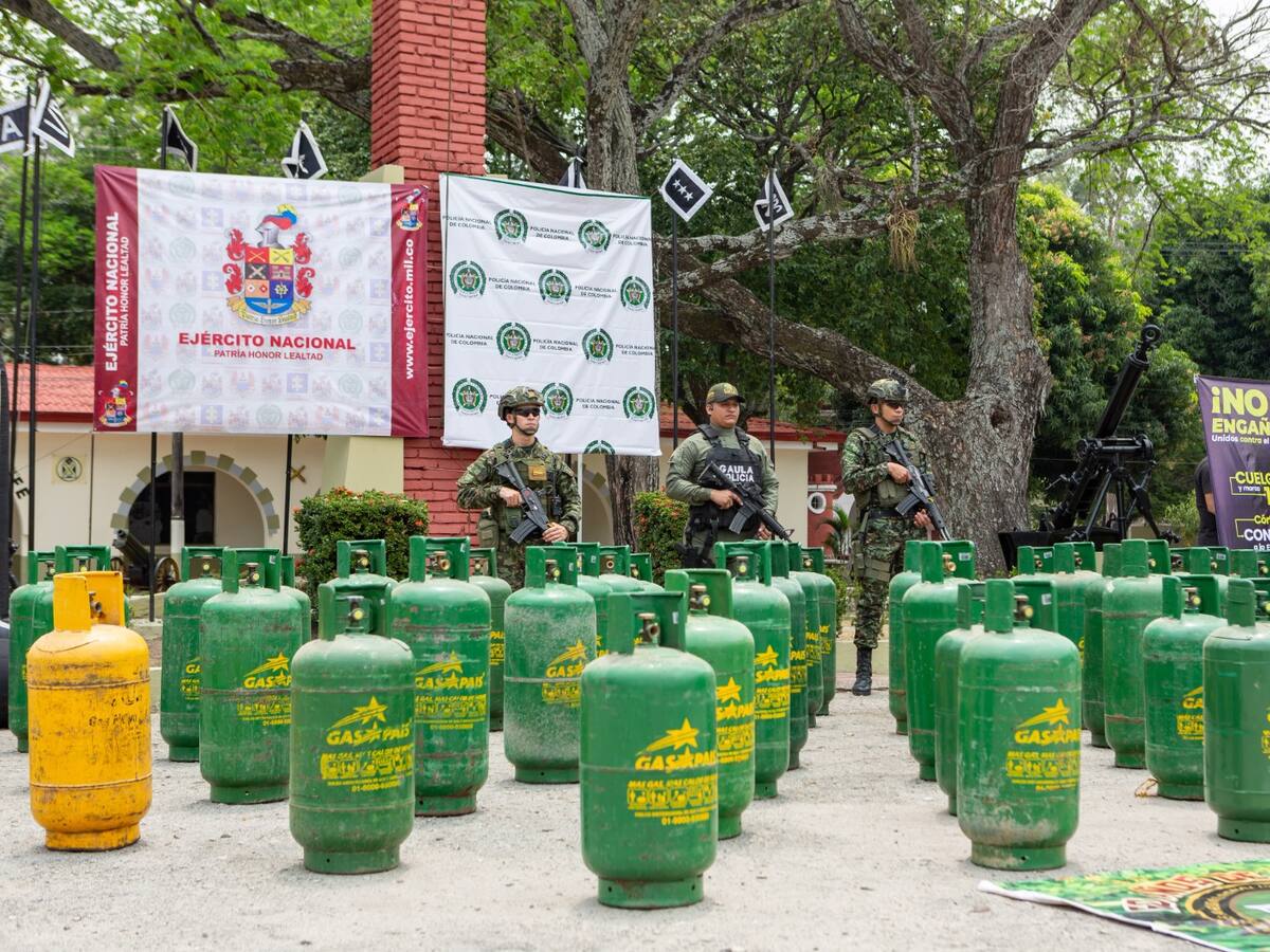 En el Huila incauta 61 cilindros de gas hurtados en área rural de Tello