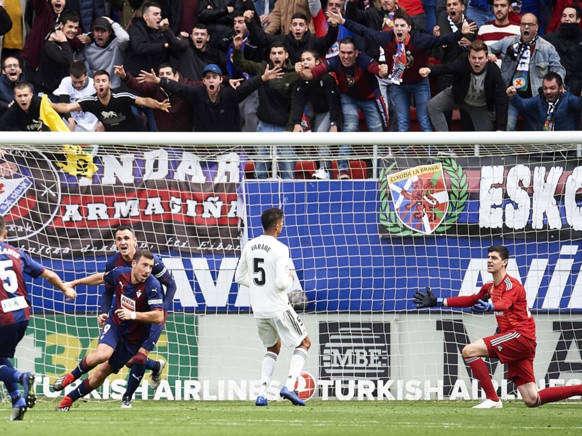 ¡Vergüenza histórica! Eibar goleó al Real Madrid y cortó racha de Solari