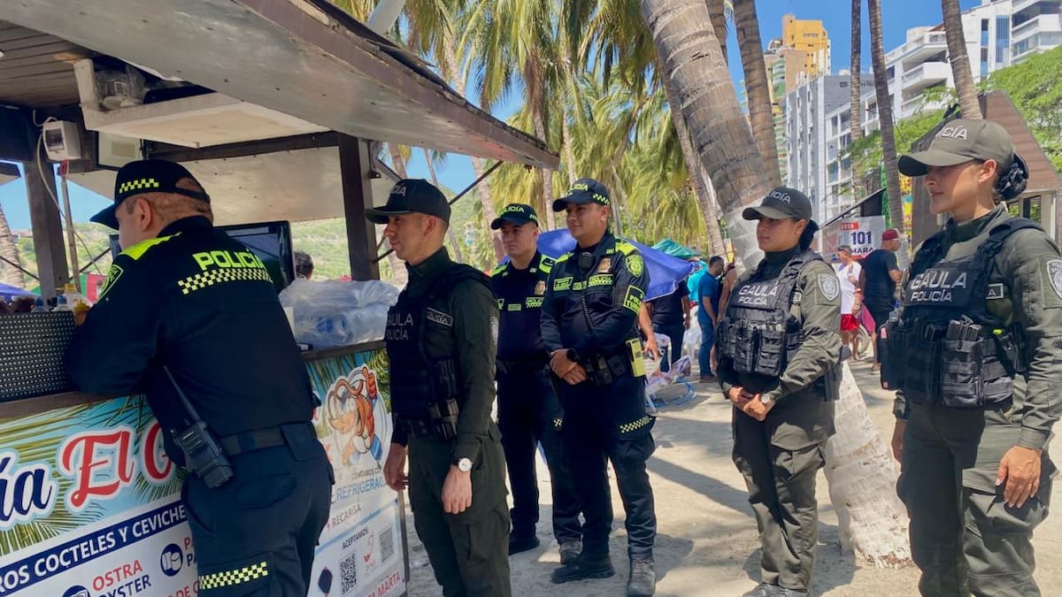 Policía Nacional refuerza acciones contra la extorsión en El Rodadero, Santa Marta
