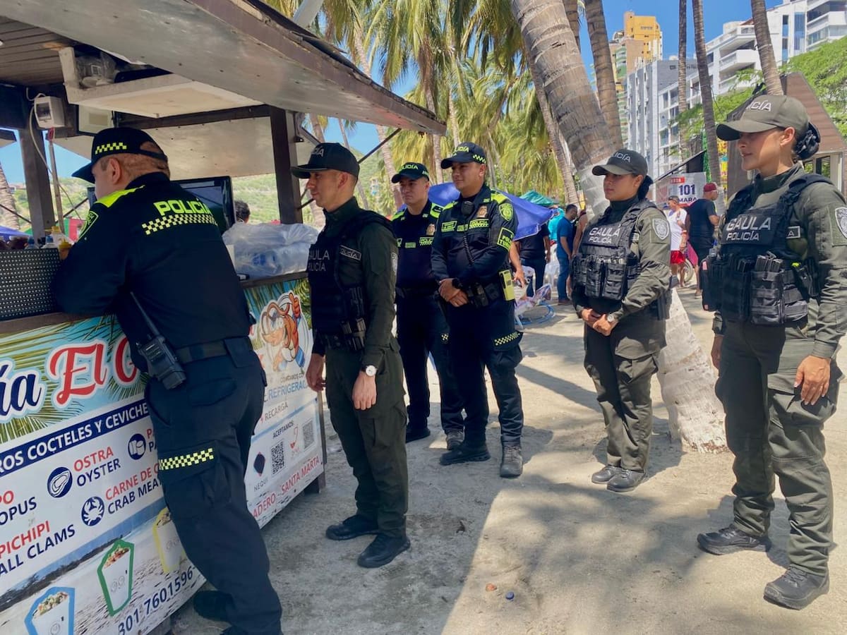Policía Nacional refuerza acciones contra la extorsión en El Rodadero, Santa Marta