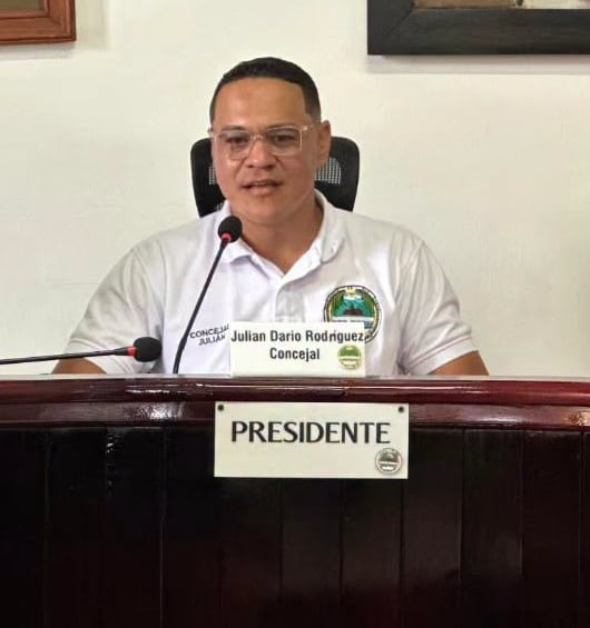 Julián Darío Rodríguez Avendaño, presidente del Concejo del municipio de San Roque amenazado - foto Facebook