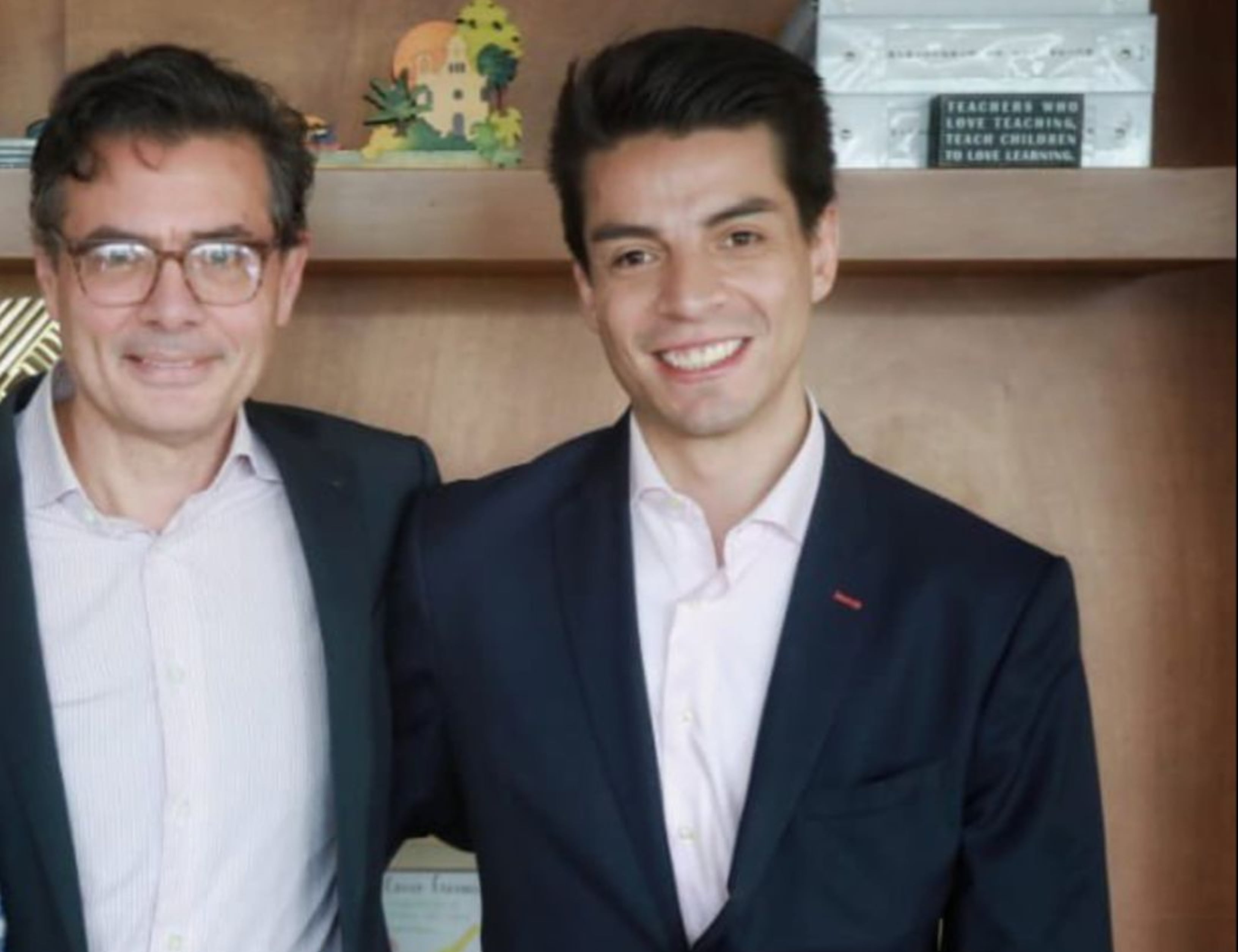 Nicolás Ávila Venegas y Alejandro Gaviria. Foto: Twitter Ministerio de Educación.