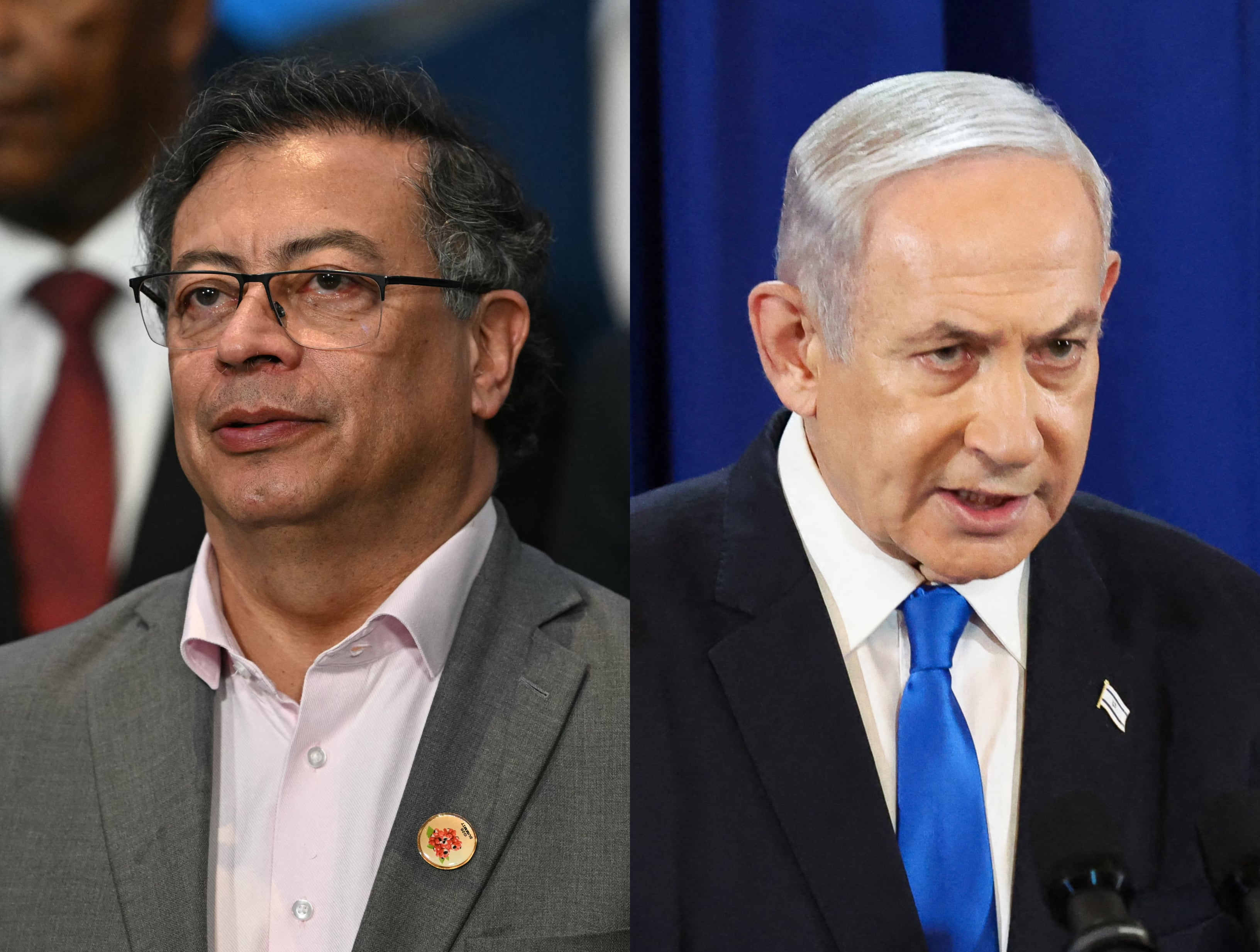 Gustavo Petro y Benjamín Netanyahu | Fotos: GettyImages