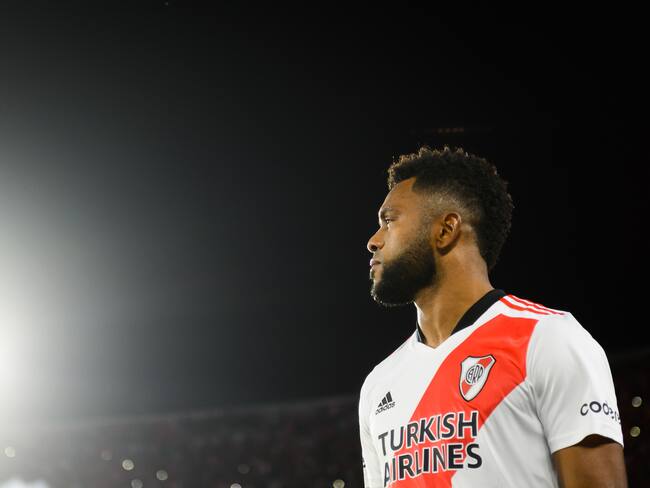 Miguel Ángel Borja anotó 12 goles durante el año pasado en River Plate. (Final Score: River Plate 1:2 Sarmiento). (Photo by Manuel Cortina/SOPA Images/LightRocket via Getty Images)