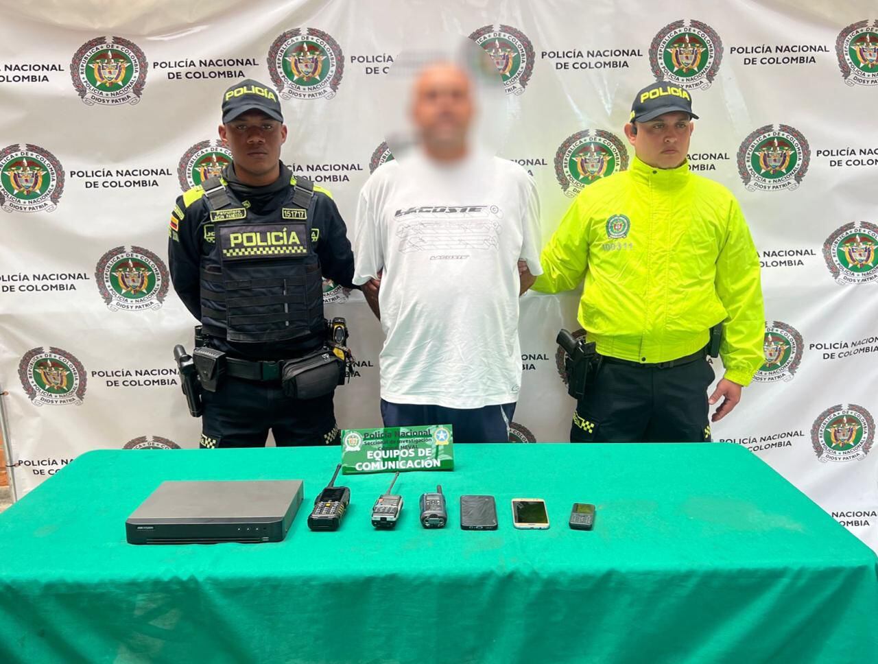 Capturan a cabecilla de Los Pachelly . Foto: Policía Metropolitana del Valle de Aburrá.