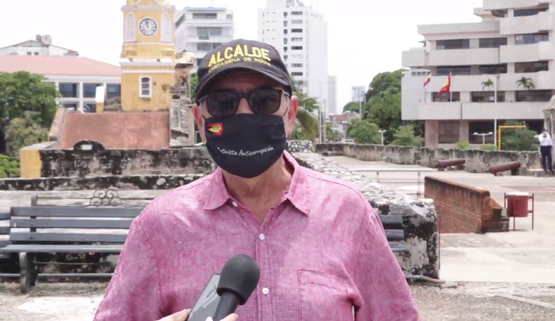 El alcalde de Cartagena denunció que personas infiltradas tenían la intención de derrumbar la estatua de Pedro de Heredia