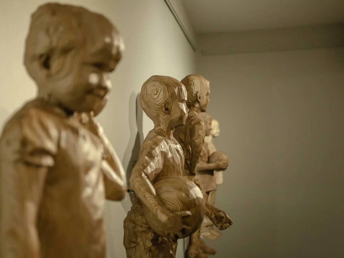 esculturas de papel reciclado que realiza Christian Albarracín