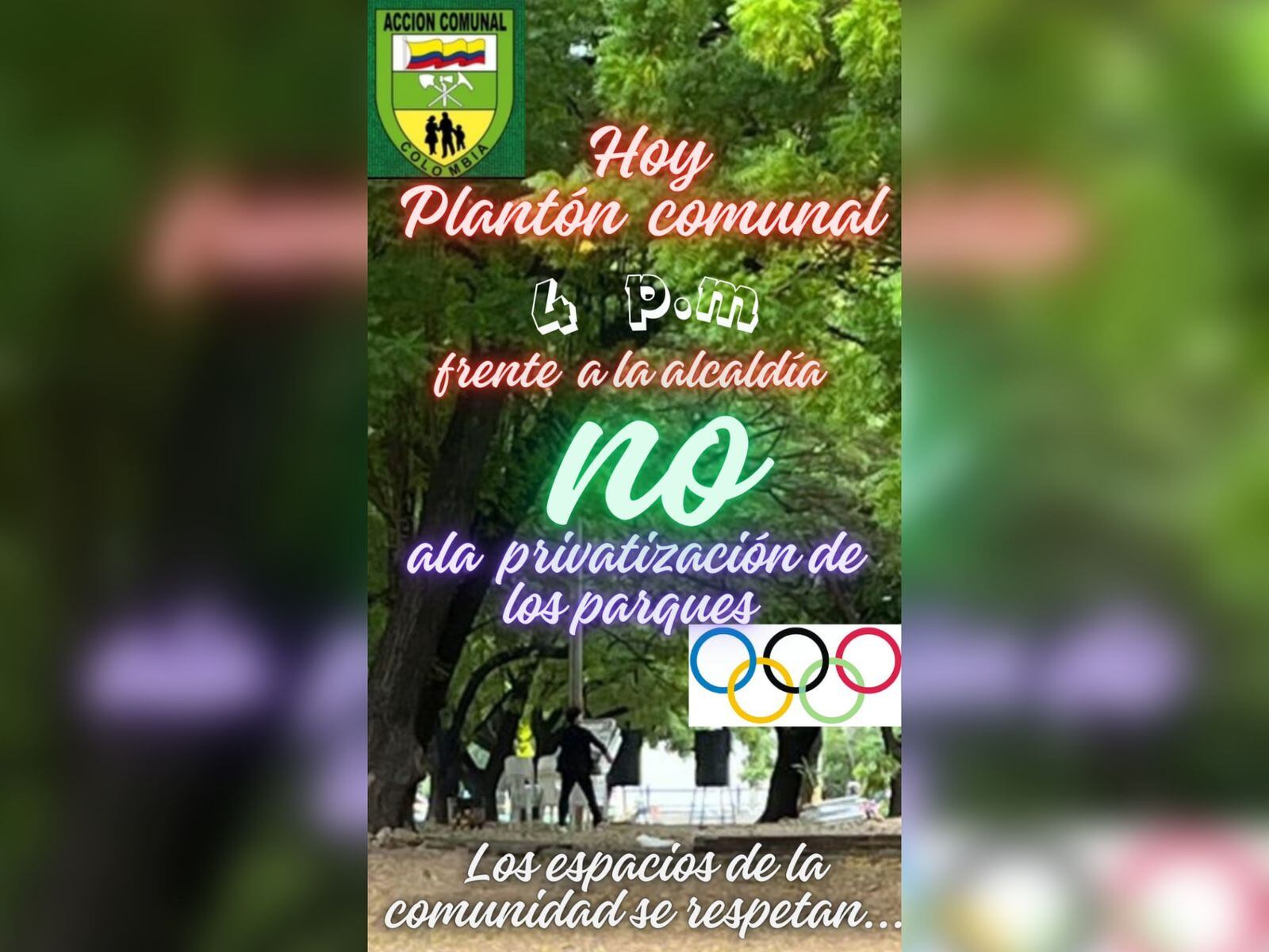 Comunidad adelantará plantón en defensa del parque Los Aros de Ceiba II.