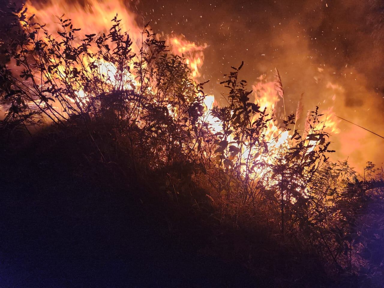 Incendios. Foto: Cuerpo de Bomberos Pasto