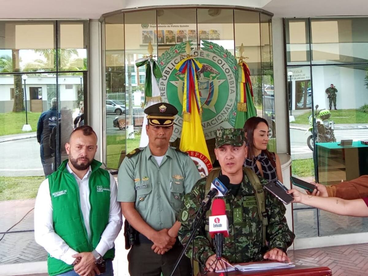 En Quindío intensifican operativos tras anuncio de disidencias de las Farc