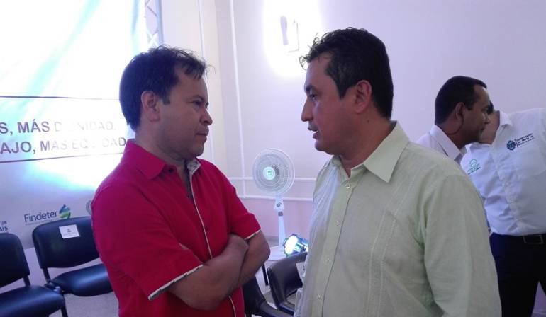 Gobernador William Villamizar y Alcalde de Tibú Alberto Escalante