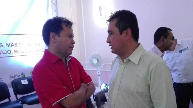 Gobernador William Villamizar y Alcalde de Tibú Alberto Escalante