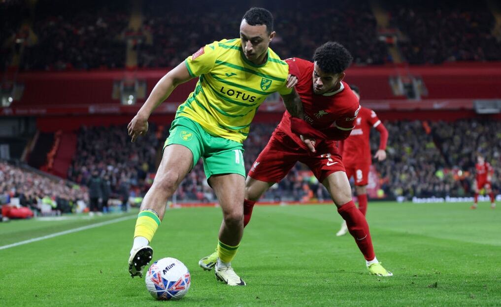 Luis Díaz vs. Norwich por la FA Cup / Getty Images
