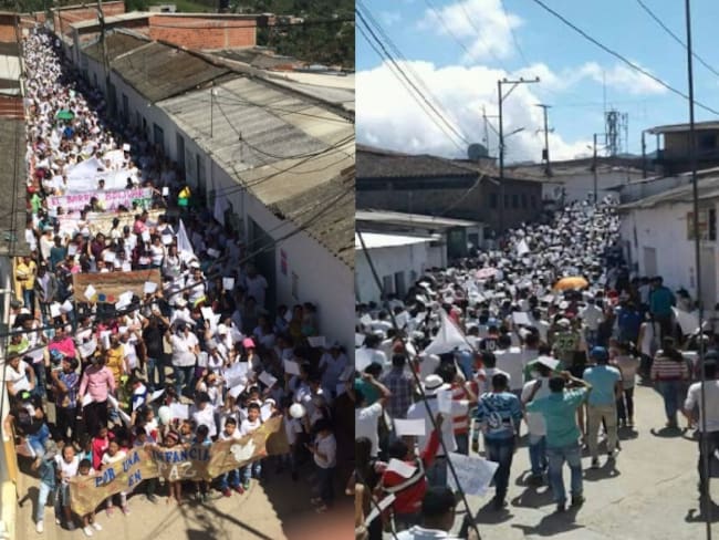 Marcha en el municipio de San Calixto