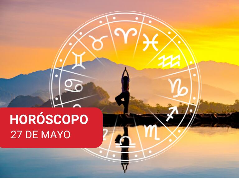 Ilustración alusiva a los signos del horóscopo y en el centro una persona mirando el paisaje (Fotos vía Getty Images)