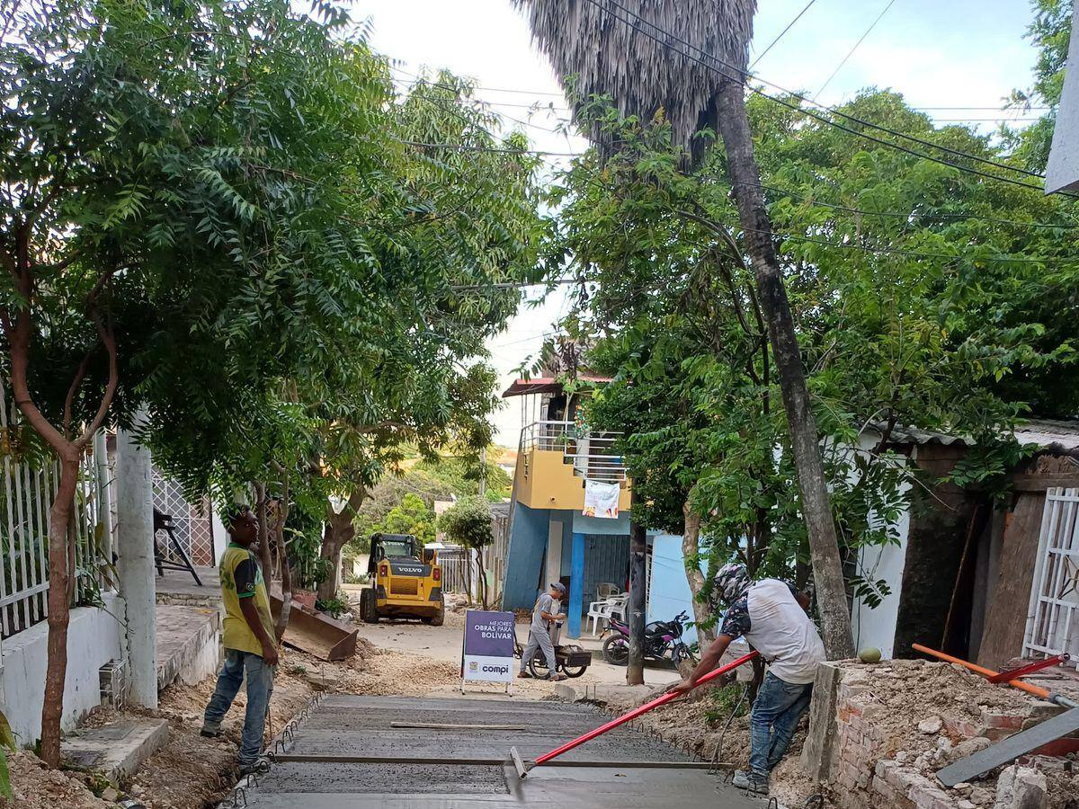 Seis obras se ejecutan en Cartagena bajo la estrategia COMPI de gobernación