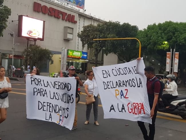 Protesta por objeciones a la JEP en Cúcuta