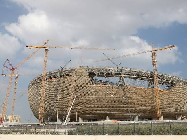 Construcción del estadio Lusail, en donde será la final de Catar 2022