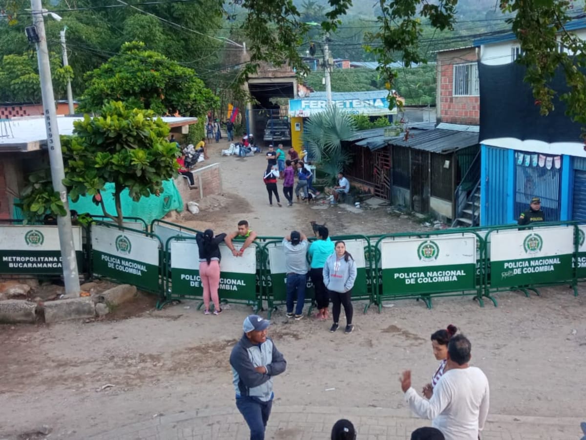 Policía y ejército ocupan el sector de Puente Nariño límites entre Bucaramanga y Girón