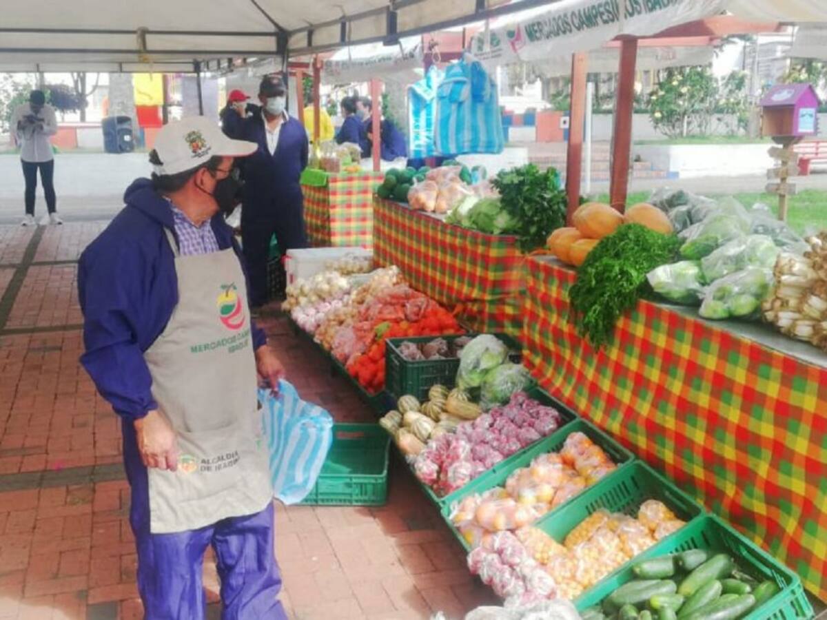 Hoy los mercados campesinos estarán en el parque Murillo Toro de Ibagué