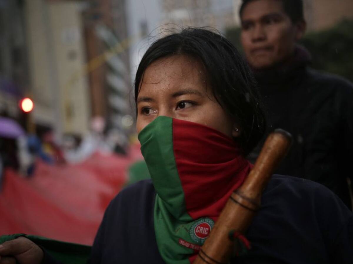 Minga indígena se mantiene en su marcha a Bogotá