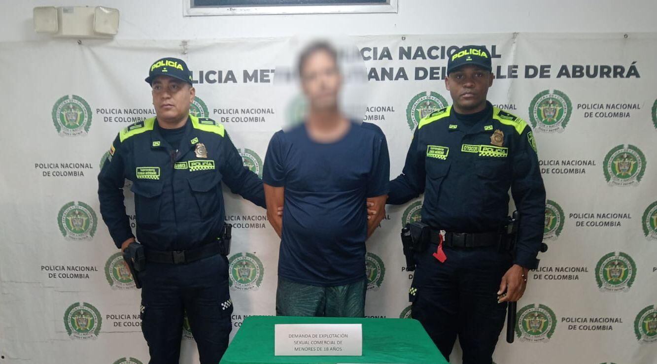 Estadounidense capturado por explotación sexual de menores- foto policía Metropolitana