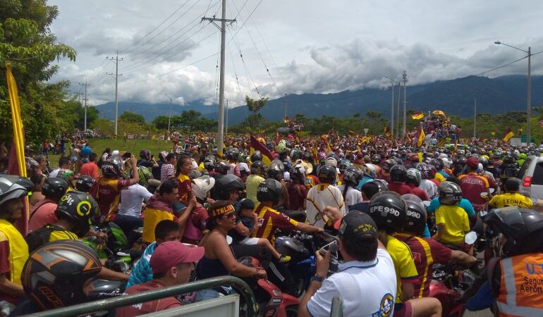 Caravana de recibimiento al Deportes Tolima