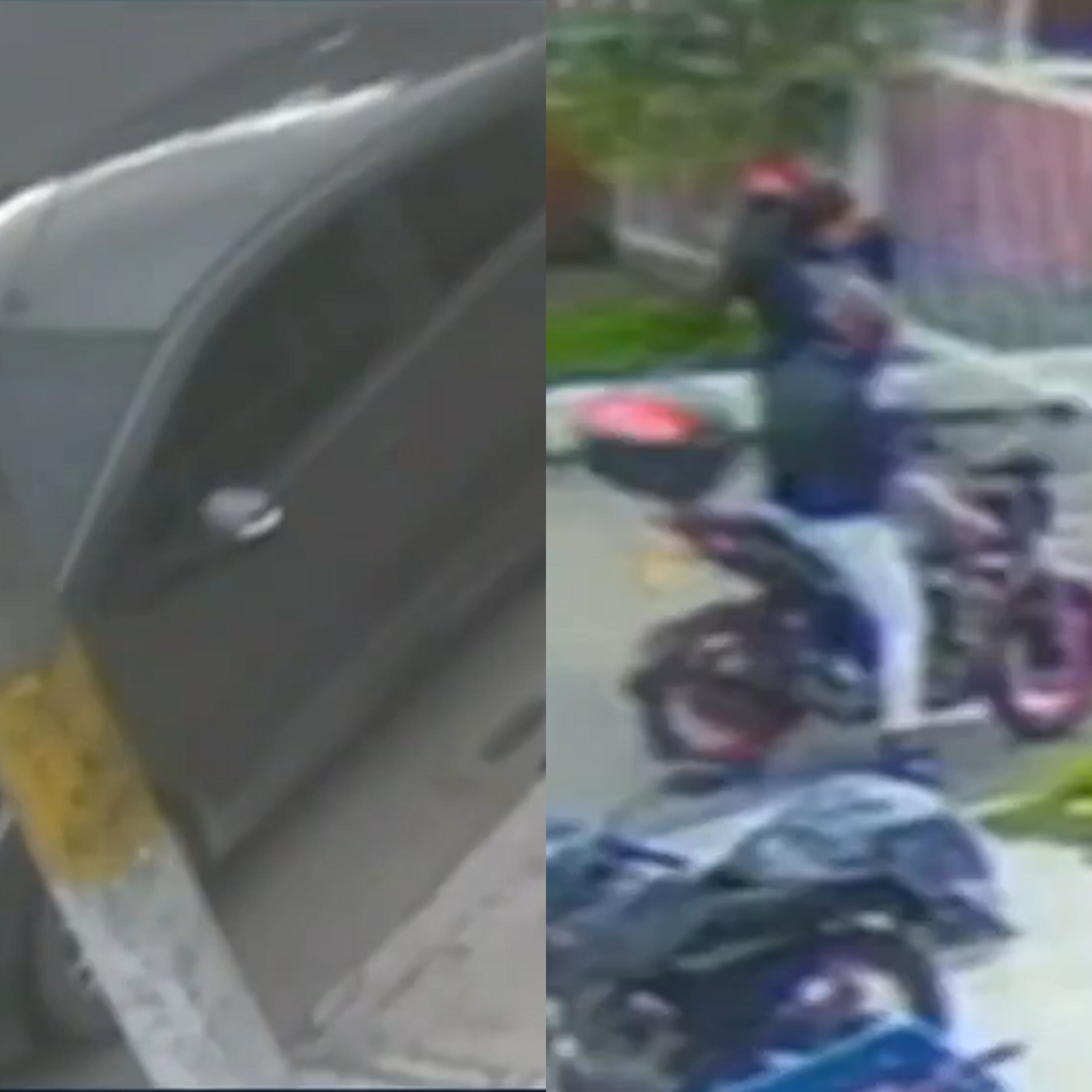 Otras cinco personas, dos motocicletas y un Spark gris, ahora son clave en la investigación del atentado contra Miguel Uribe. Pantallazos tomados del informe de Noticias Caracol