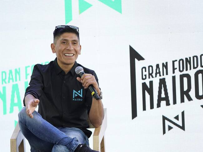 Nairo Quintana en la presentación de su Gran Fondo. EFE/ Juan Augusto Cardona