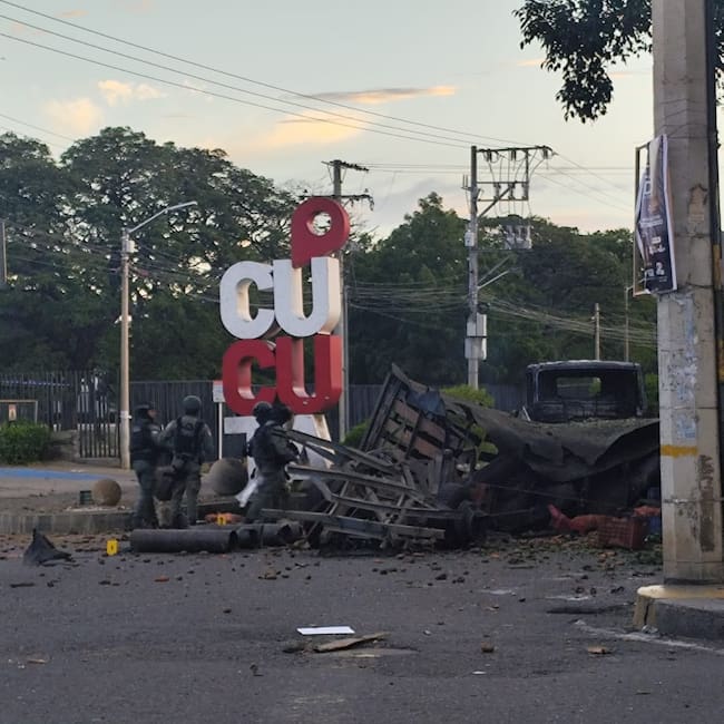 Atentado contra la Policía de Norte de Santander en Cúcuta. / Foto: Caracol Radio.