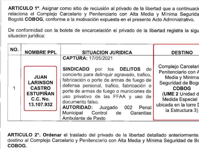 Pese a solicitud de extradición ‘Matamba’ no estuvo en Pabellón de extraditables