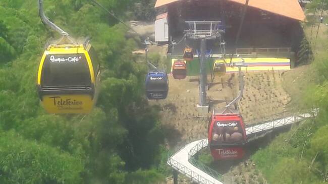 Teleférico Bambusario del parque del café en Montenegro, Quindío