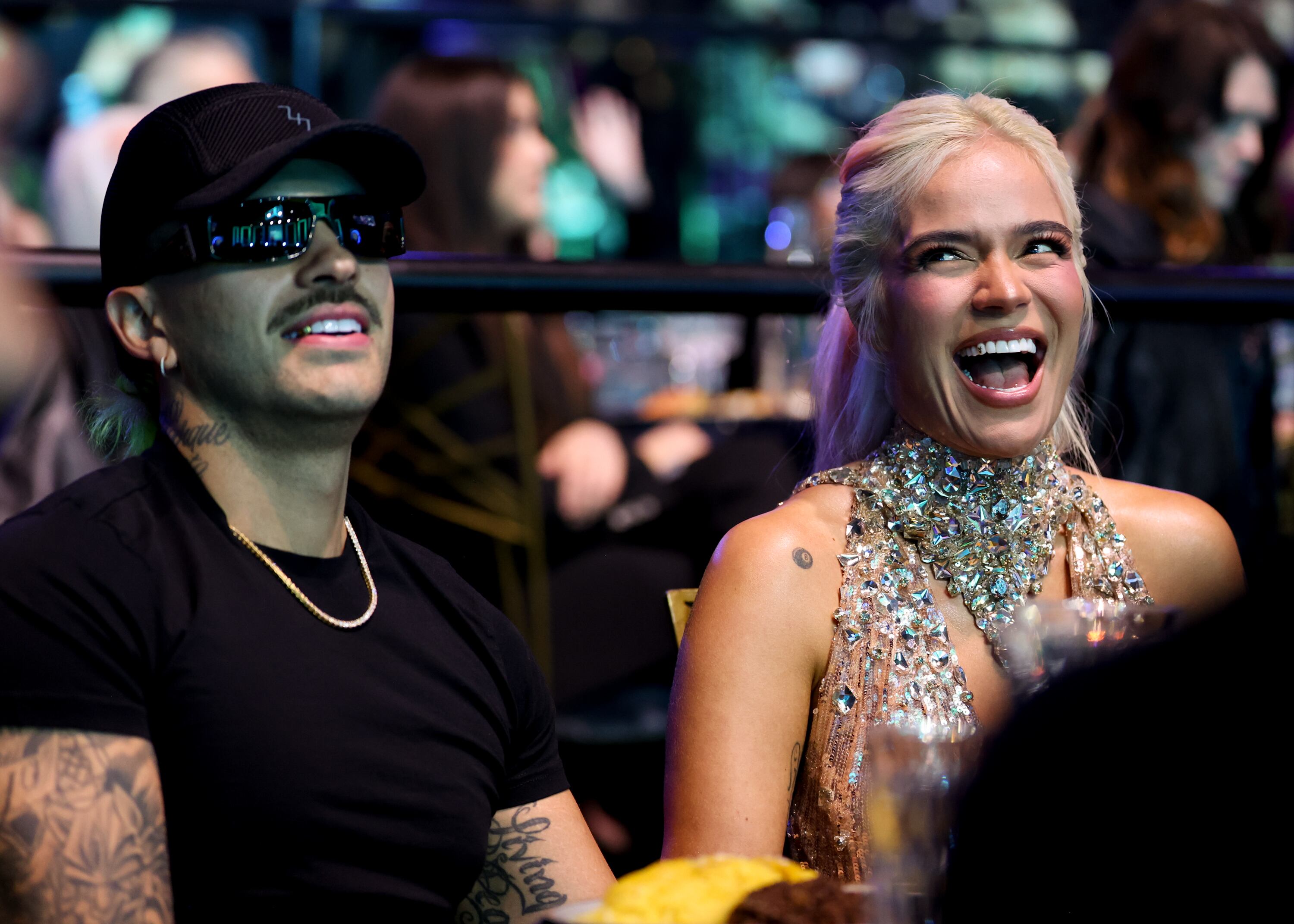 Feid y Karol G. Foto: Christopher Polk/Billboard via Getty Images)}