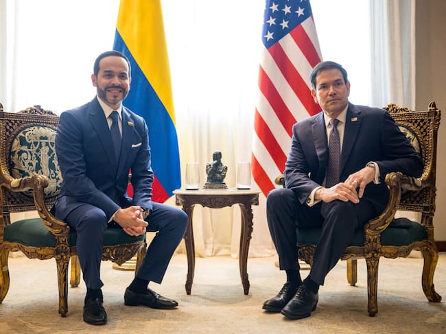 Reunión entre el presidente Abelardo De la Espriella y el secretario de Estado de Estados Unidos, Marco Rubio. Foto: Presidencia.