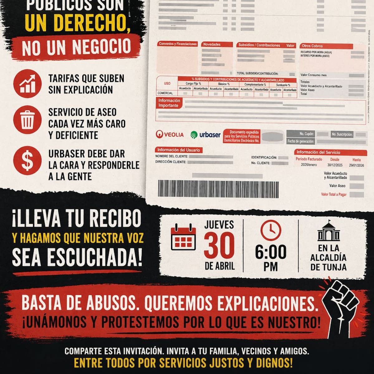 Crece el malestar ciudadano por los servicios públicos