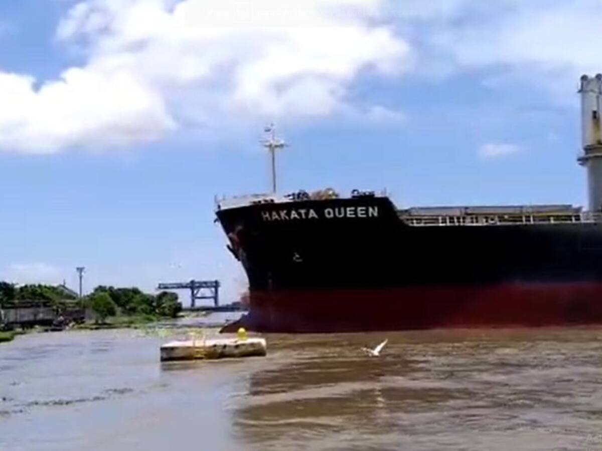 Buque se accidentó cuando zarpaba en el Puerto de Barranquilla