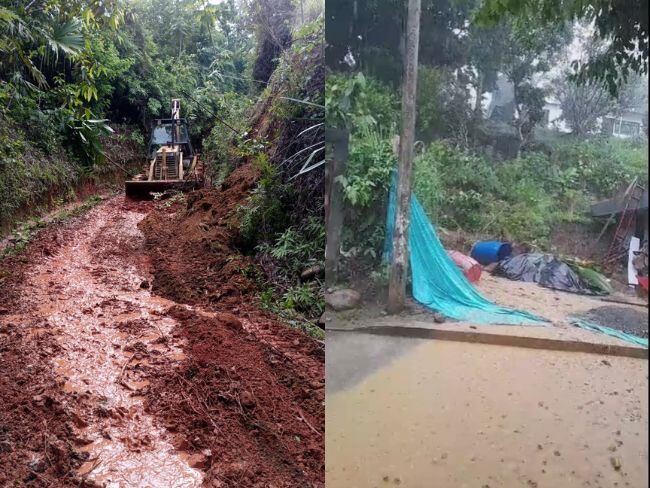 Desde la administración municipal buscan recursos del gobierno nacional para suplir las necesidades de los afectados y mitigar el riesgo a raíz de las lluvias. Fotos suministradas.
