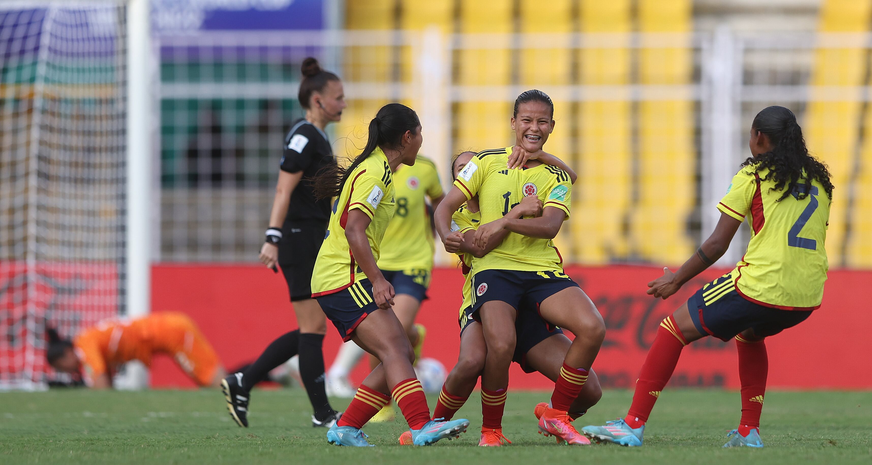 Juana Sofía Ortegón anotó para Colombia en su duelocon México.