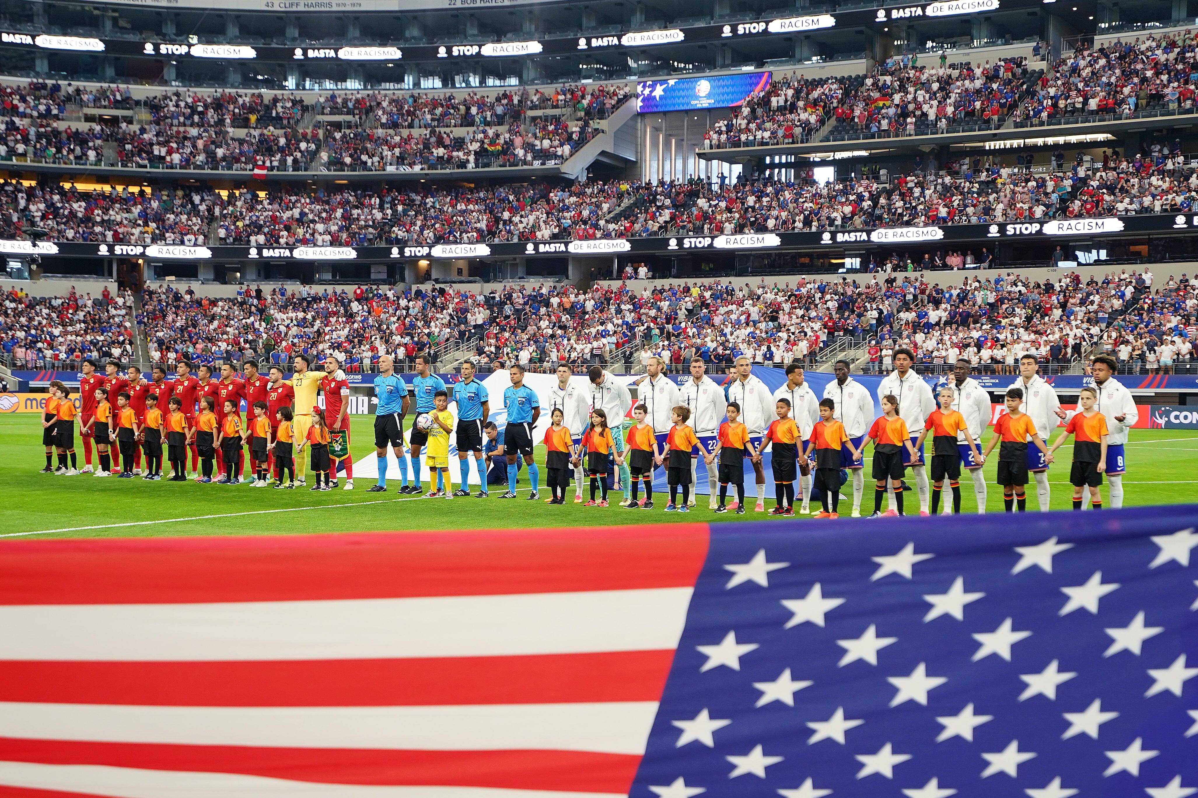 El AT&T Stadium recibiendo un partido de la Copa América 2024. (Photo by John Todd/ISI Photos/USSF/Getty Images for USSF)