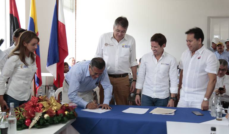 Firma de convenios para terminación de obras en Gramalote