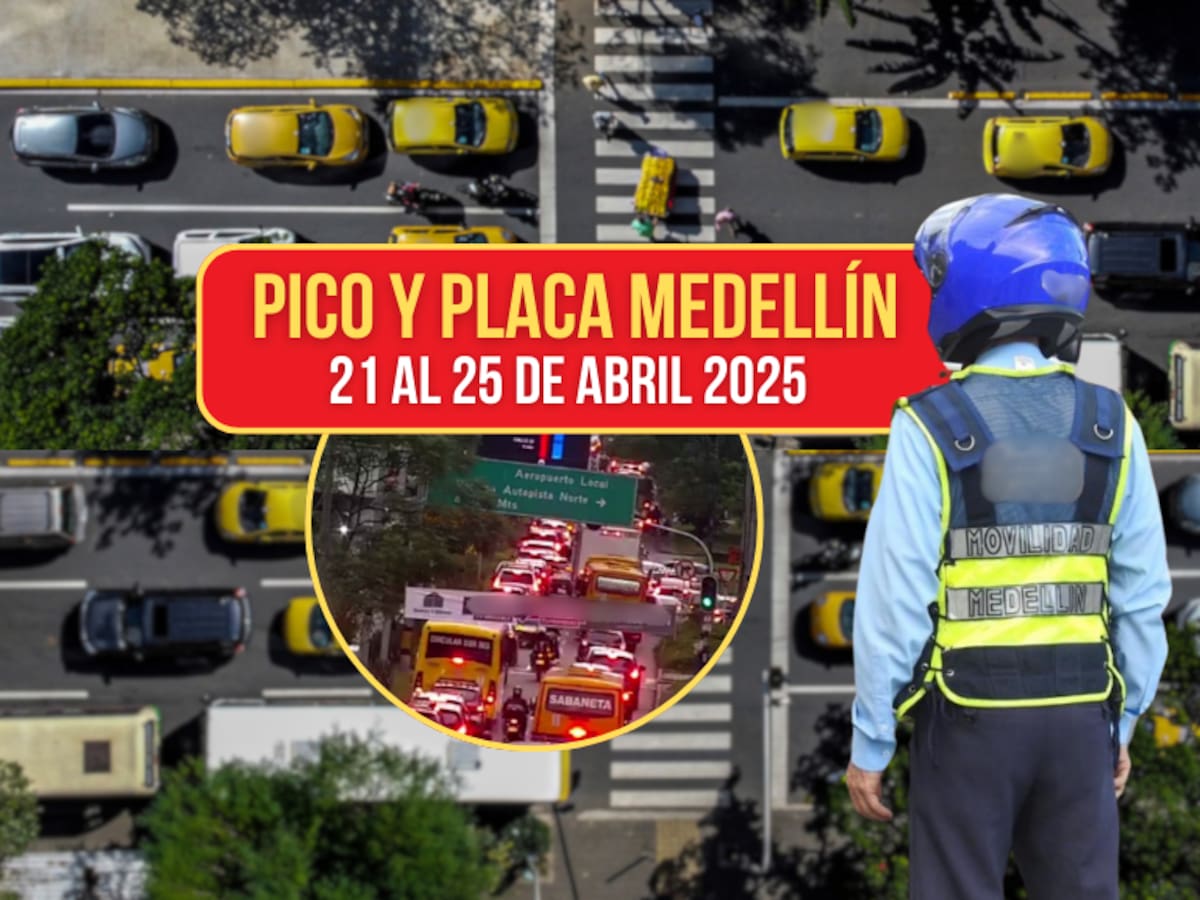 Cómo será el Pico y Placa en Medellín este lunes 21 de abril: Así regirá hasta el viernes según alcaldía