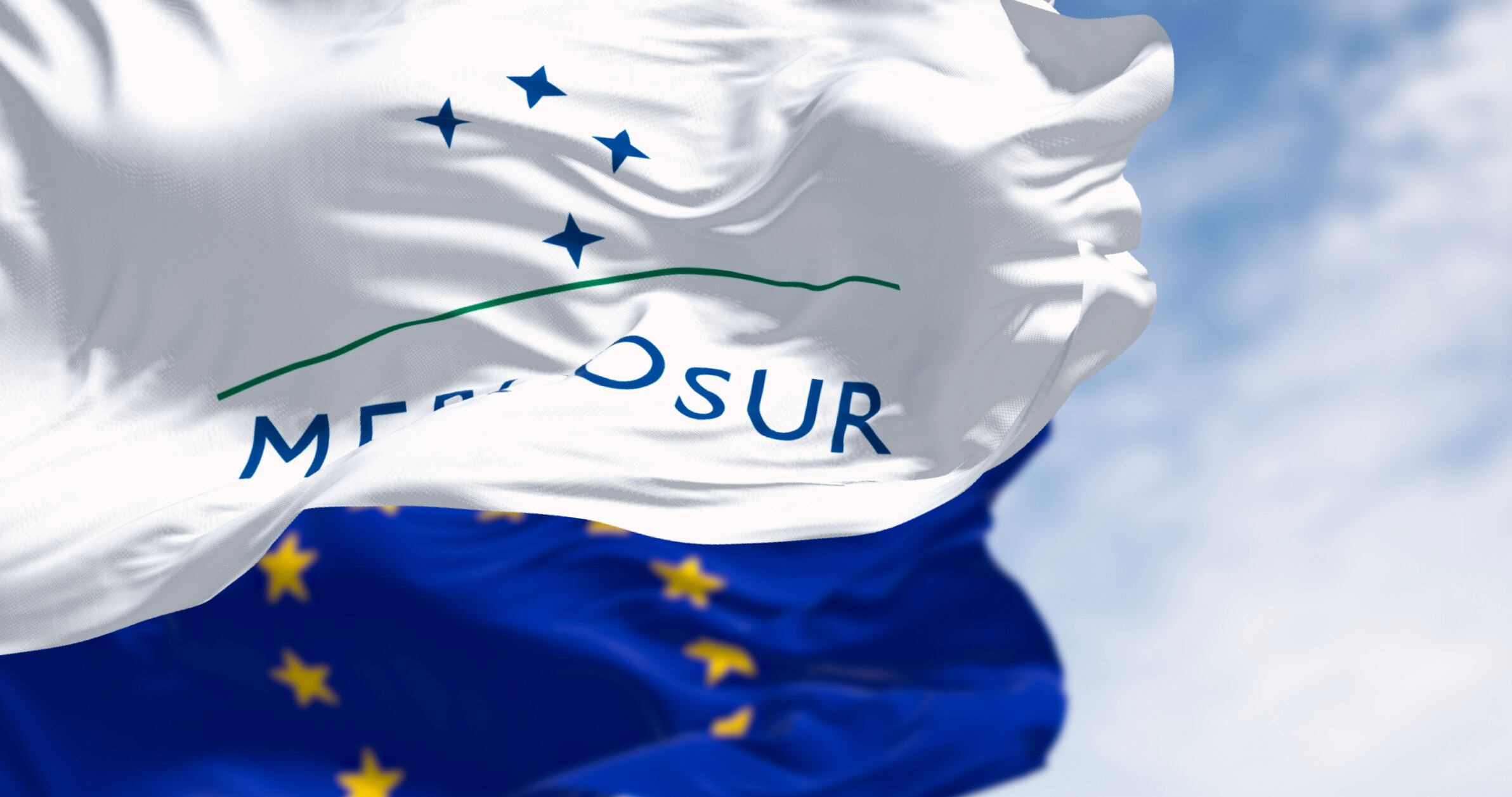 Banderas del Mercosur y la Unión Europea, imagen de referencia - Getty Images