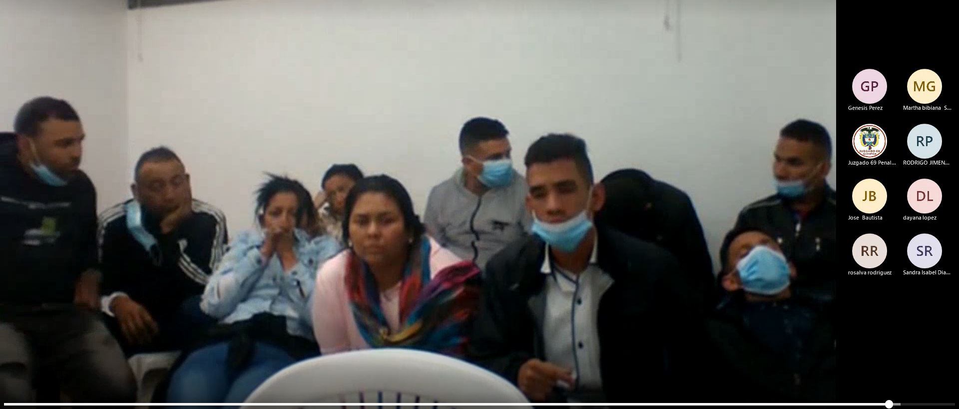 Imputación de cargos en contra de 13 presuntos atracadores en Transmilenio