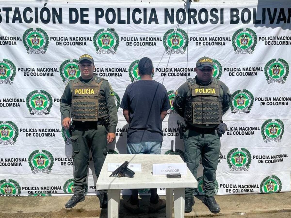 Policía de Bolívar capturó a hombre armado cerca a un puesto de votación en Norosí