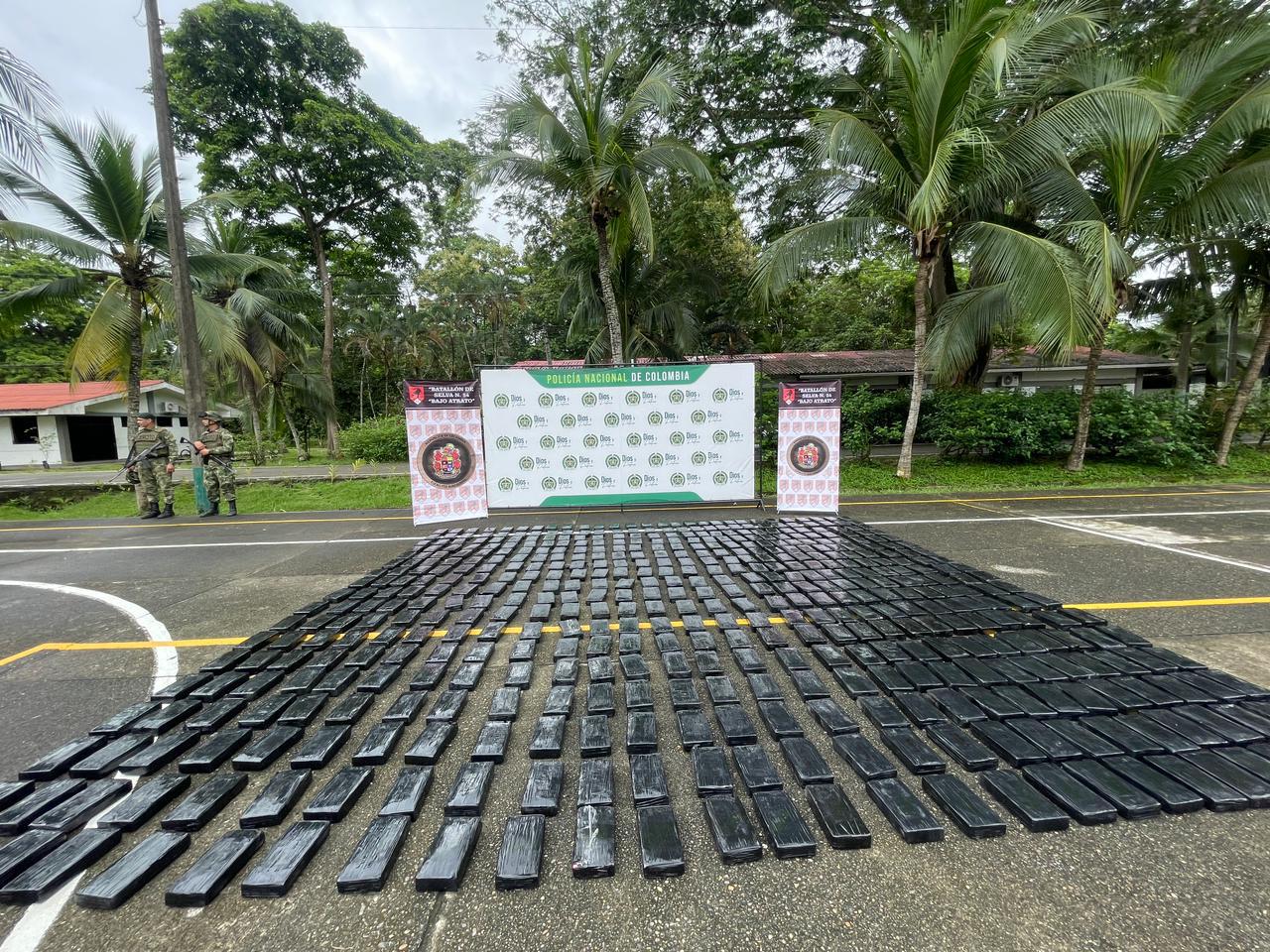 Incautación de Cocaína en Chigorodó, Urabá antioqueño. Foto: Fuerzas Militares
