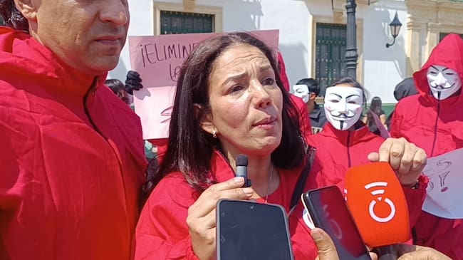 La candidata presidencial Sondra Macollins estuvo recorriendo varios sectores de Tunja dando a conocer sus propuestas / Foto: Caracol Radio